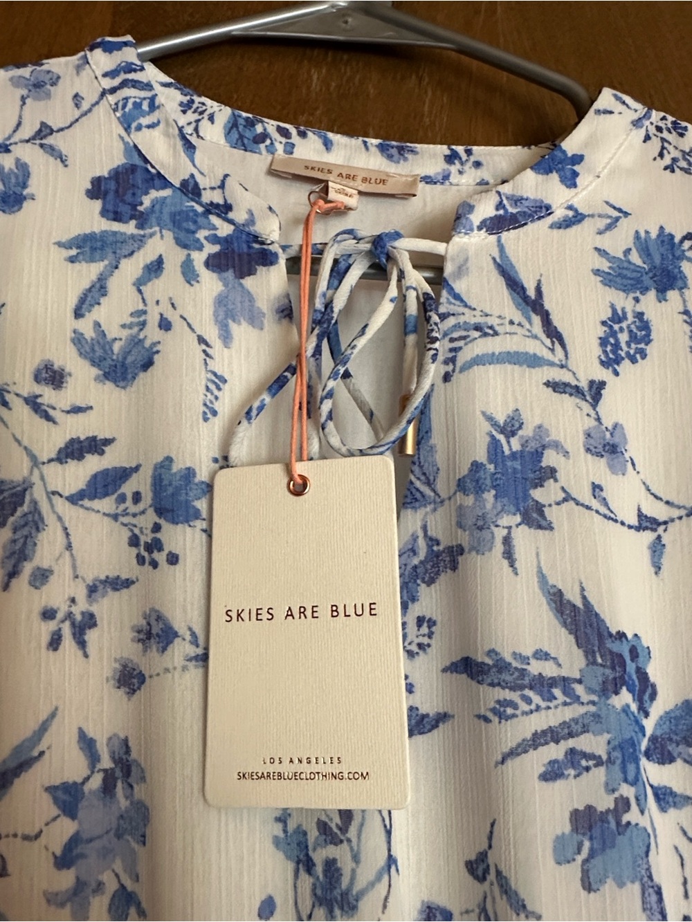 Skies Are Blue French blue floral maxi dress - Picture 2 of 4